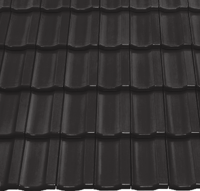 Керамическая черепица ТОПАЗ 13V Антрацит, Braas