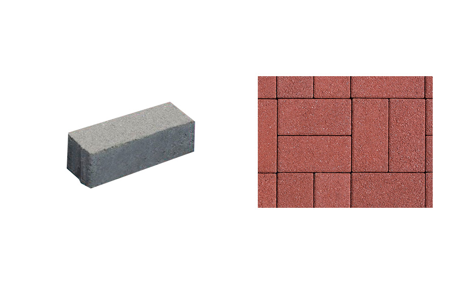 Плитка тротуарная, 180*60*60 мм, Паркет 4П.6, Гранит красный, завод Выбор