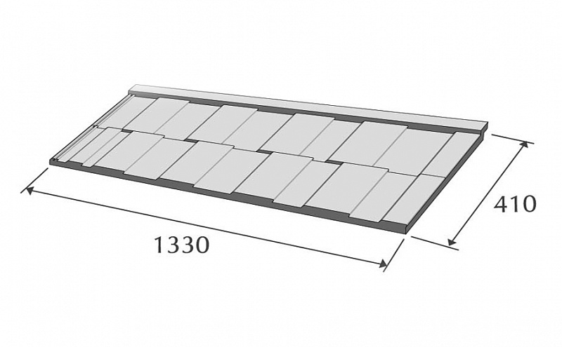 Композитная черепица METROTILE МетроВиксен черный, 1330*410 мм